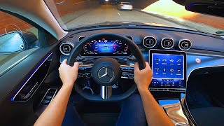 2022 Mercedes Benz CClass C180 AMG  pov test drive [upl. by Dlared]