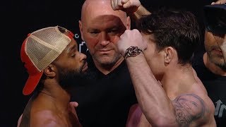 UFC 228 Woodley vs Till  Weighin Faceoff [upl. by Primaveras]