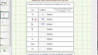 Ex Determine the Coefficients of Various Terms [upl. by Arza647]