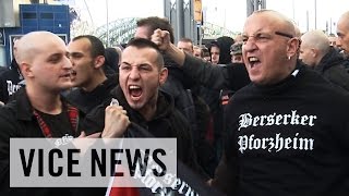 AntiIslamist Riots in Germany Hooligans Against Salafists [upl. by Winou]