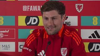 WALES  Prematch press conference Ben Davies Wales v Poland Euro 2024 playoff final [upl. by Molahs]