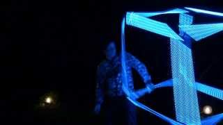 LED Cube spinning  Pyroterra Lighttoys [upl. by Odrick730]