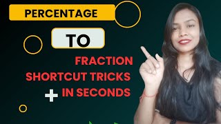 Percentage to fraction conversion trickspercentage to fraction conversion shortcut tricks [upl. by Enomas845]