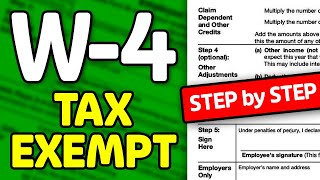 How to Fill Out an EXEMPT W4 Form  TIPS [upl. by Annoyk]