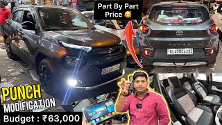 2023 Tata Punch Base Model Modification Under Budget oF ₹63000 🔥 Punch Pure Base To Top [upl. by Ayahs]