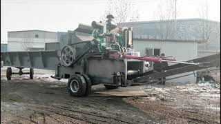 Plastic chipper mobile with engine type wood chipper test run before delivery [upl. by Hagerman]