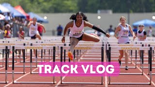 TRACK VLOG  ALEXA RUNS THE 100 AND 300 HURDLES  100 METER DASH  YELLE ADAMS [upl. by Kcirdneh629]