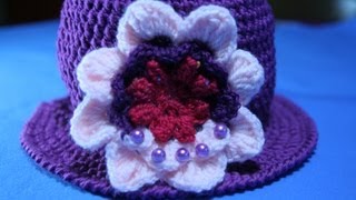 Tutorial cappello a uncinetto con tesa  1° Parte [upl. by Lambert]