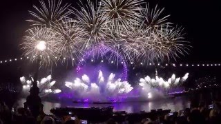 FULL HD London New Year Fireworks 2016 fireworks  Auld Lang Syne [upl. by Cyma]