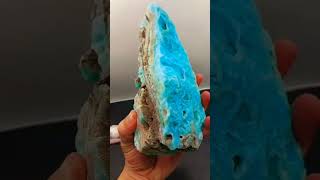 Blue aragonite specimen vtshorts crystals calcite calcitecluster satisfying g handmade art [upl. by Nanoc]