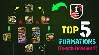 Top 5 Best Formation To Reach Division 1 eFootball 2024 Mobile  4123 Still Available🤔 [upl. by Eeryk206]