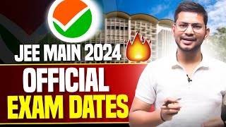 JEE Mains 2024 Official Exam Dates  jeemains2024 [upl. by Tsenre]