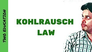 Electrochemistry Class 12 Kohlrausch Law [upl. by Cnahc]