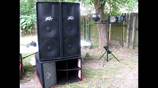 Cerwin Vega EL36C Earthquake Subwoofer Peavey PV 215 Audio System [upl. by Sheilah]