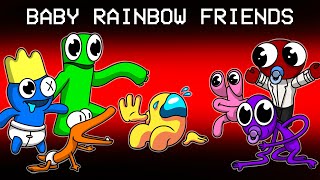 BABY RAINBOW FRIENDS Mod in Among Us [upl. by Atilrak622]