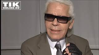 Karl Lagerfeld exklusiv quotIch bringe mich überall selbst mit hinquot [upl. by Conover]