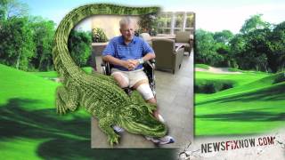 Gator attacks 75yearold on golf course [upl. by Atilek]