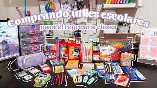 Comprando útiles escolares para el regreso a clases📚✨sorteo🥰 [upl. by Aridni]