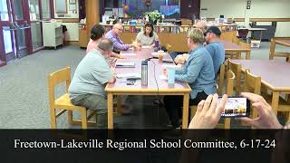 FreetownLakeville Regional School Committee 61724 [upl. by Euqinay977]