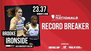 Brooke Ironside Breaks 200m BUCS Record [upl. by Gnanmos414]