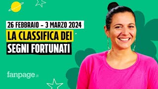 Oroscopo la classifica dei segni più fortunati della settimana dal 26 febbraio al 3 marzo 2024 [upl. by Aysahc491]