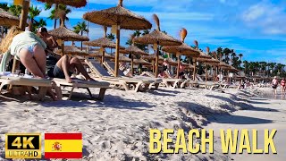 Sa Coma Beach Walk Mallorca 2024  Stunning 4K Walking Tour on Crystal Clear Waters [upl. by Hofmann479]