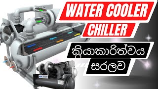 chiller basic working principle in Sinhala  water cooler chiller central air condition systemhvac [upl. by Middle]