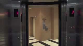 Schindler Miconic 10 Traction Elevators  New York Marriott Marquis  New York NY HighRise [upl. by Refitsirhc]