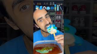 Food ASMR Eating all Blue Snacks asmr food asmreating [upl. by Enihpesoj]