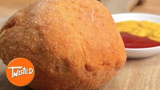 How To Make A Deep Fried Burger  Incredible Burger Recipes  Twisted [upl. by Htilil]