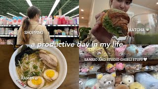 Daily vlog🍵 shopping at japanese market sanrio and studio ghibli things what I eat in a day [upl. by Ribak]