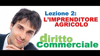 Diritto Commerciale Video Lezione n2 Limprenditore agricolo [upl. by Nickelsen]