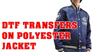 DTF Transfers on Polyester Jacket Demo [upl. by Meeks]