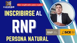 Cómo INSCRIBIRSE en el RNP  Persona Natural 2024 Registro Nacional de Proveedores Actualizado [upl. by Cyndy252]