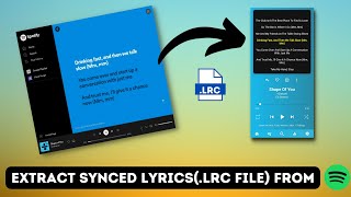 How To Extract Synced Lyrics LRC file From Spotify  Musixmatch [upl. by Fisken]