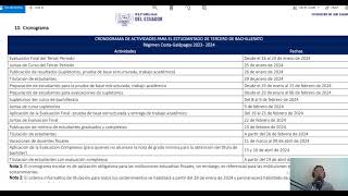 Cronograma de actividades para 3ero BGU 2024 Costa [upl. by Yellas]