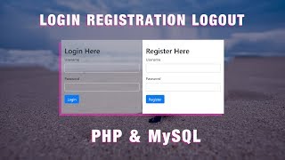 How To Make Login amp Registration Form In PHP And MySql Create SignIn amp SignUp Page [upl. by Jemena]