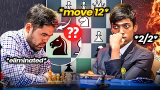 Praggnanandhaa ELIMINATES Hikaru Nakamura From 2023 FIDE World Cup [upl. by Arikaahs33]