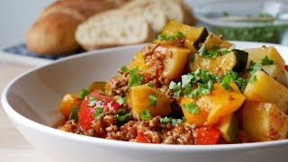 Bauerntopf mit Hackfleisch Rezept  Farmers Pot with Ground Meat Recipe  ENG SUBS [upl. by Nelyk770]