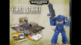 Warhammer 40k first Strike Mission 1  teaching my son to play 40K Good for beginners [upl. by Haman]