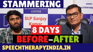 SLP Sanjay Kumar BeforeAfter Stammering Speech Therapy  Bangalore  Speech Pathologist India [upl. by Saidee]