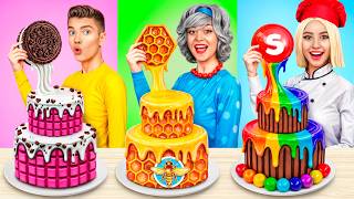 Me vs Grandma Cooking Challenge  Cake Decorating Funny Ideas by YUMMY JELLY [upl. by Cyprio]