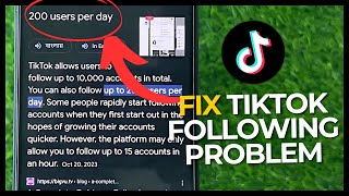 How To Fix TikTok Following Problem [upl. by Narrad690]