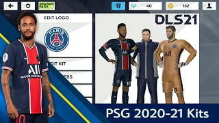 Paris SaintGermain PSG 202021 Logo and Kits  DLS 21 [upl. by Assirrec]