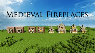 Minecraft Medieval Fireplace Designs  DOWNLOAD [upl. by Aeslehc]