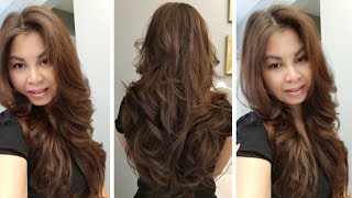 How to cut your own hair at home in long layers  Easy Long Layers Haircut [upl. by Eilyac]