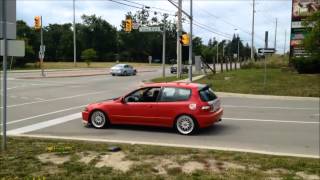 Civic Hatchback With LOUD Exhaust Revving And Flooring It [upl. by Scharff]