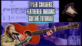 How to play Tyler Childers Feathered Indians Guitar Tutorial [upl. by Annaej]