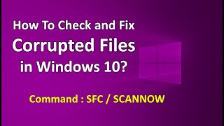 How to Repair Missing or Corrupted System Files in Windows 1011 [upl. by Rior708]