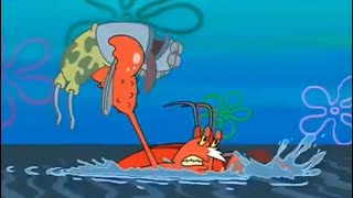 SpongeBob Larry Saves A Drowning Fish beach spongebob patrickstar lifeguard swimming drowning [upl. by Mirak105]